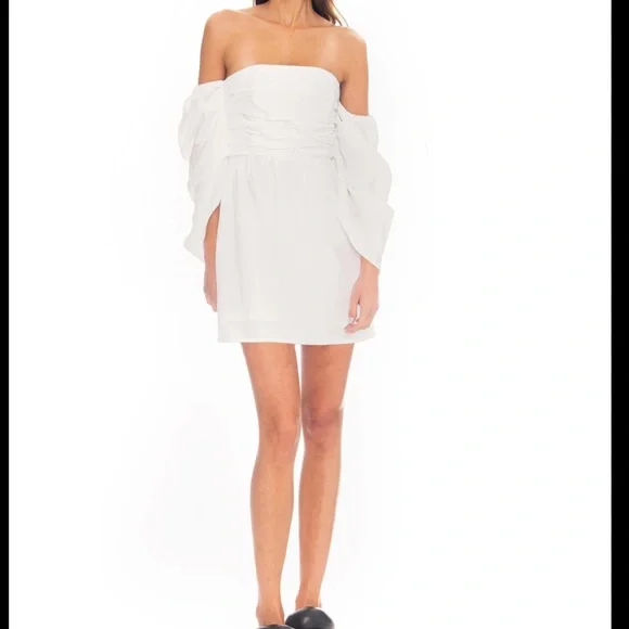 knee length dresses for ladies Linen Off The Shoulder Maxi